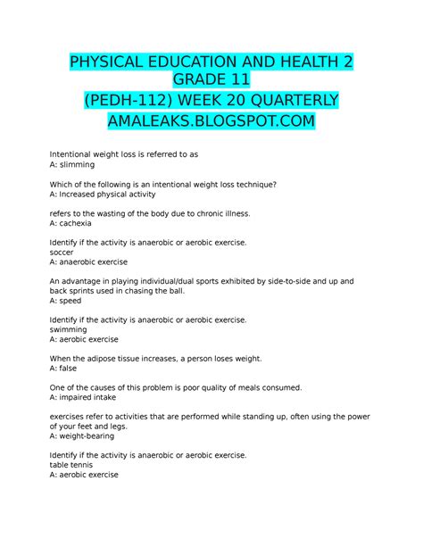 AMA Oed Leak Answers .